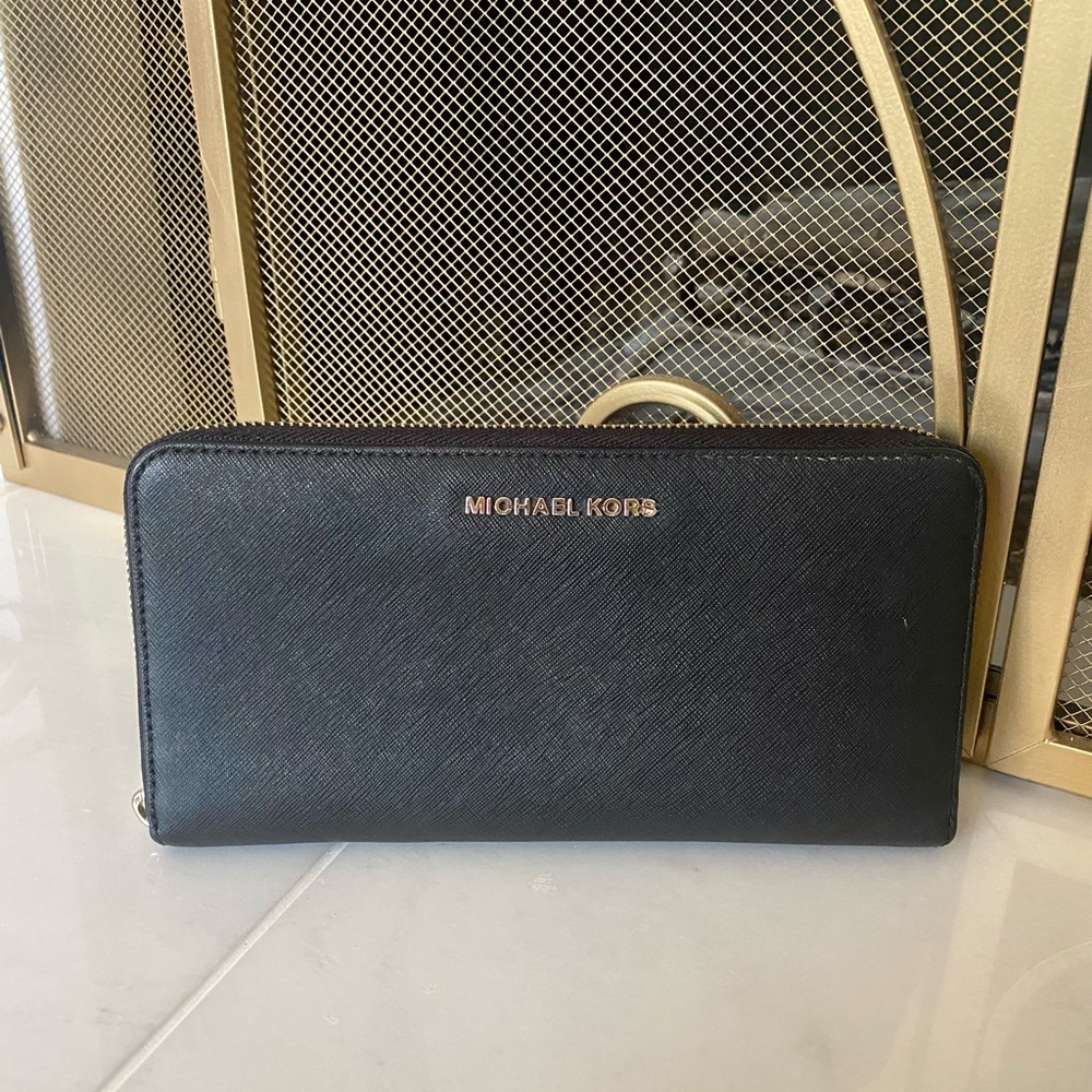 Michael Kors Black Saffiano Leather Wallet